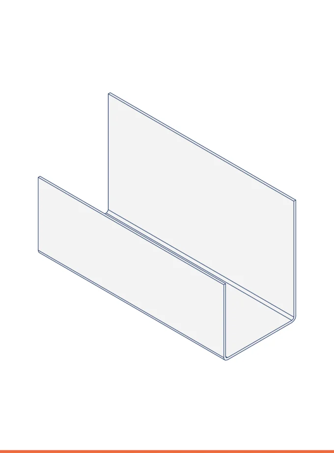 Guida ad U (20 x 28 mm)